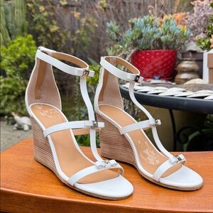 Marc By Marc Jacobs White Wedge Sandals